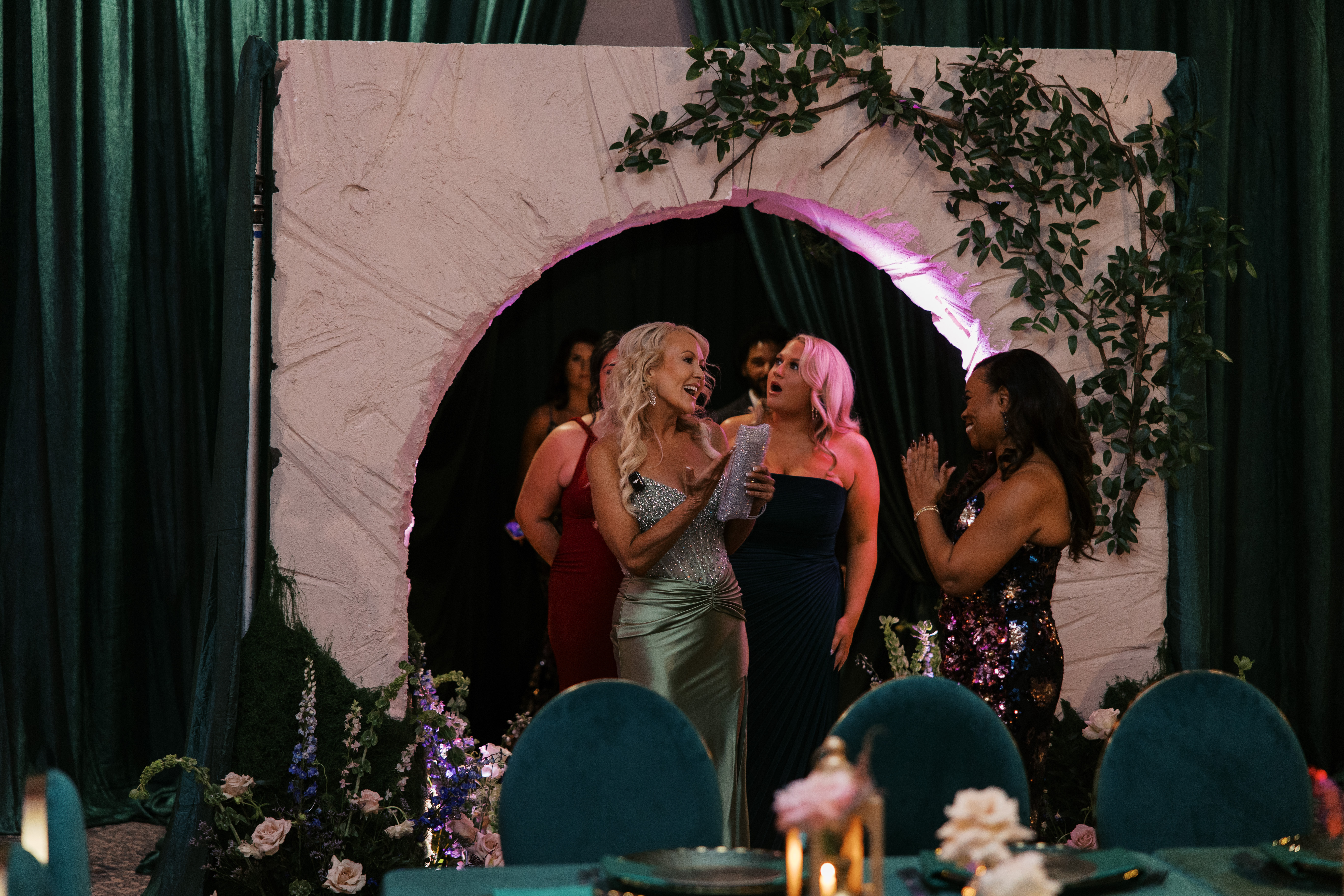 Guests enter the venue of their luxury event and share a moment of awe with their luxury event planner