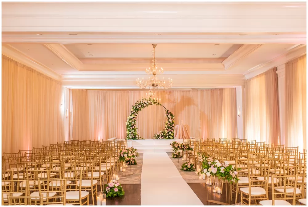Ceremony setup for a wedding at the St Regis Atlanta.